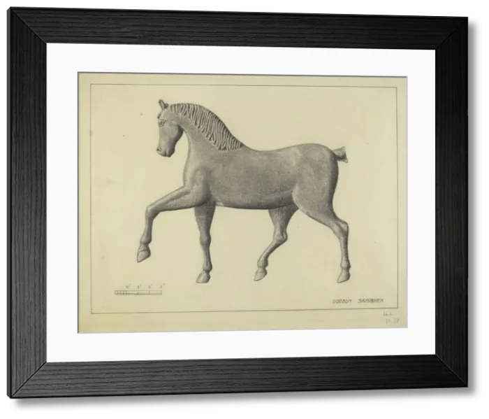Framed Print : Horse Weather Vane, c. 1937. Creator: Gordon Sanborn Framed Print : Horse Weather Vane, c. 1937. Creator: Gordon Sanborn