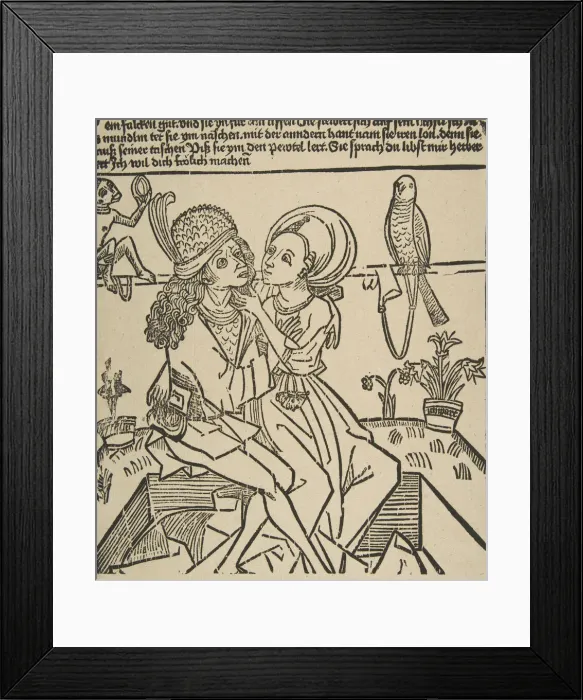 Framed Print : Lovers (Schr. 1976), 15th century. 15th century. Creator: Anon