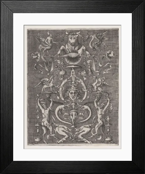 Framed Print : Ornamental Panel, ca. 1514-36. ca. 1514-36. Creator: Anon Framed Print : Ornamental Panel, ca. 1514-36. ca. 1514-36. Creator: Anon