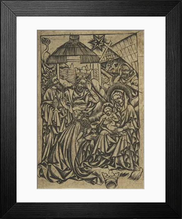 Framed Print : Adoration of the Magi, 15th century. 15th century. Creator: Anon Framed Print : Adoration of the Magi, 15th century. 15th century. Creator: Anon