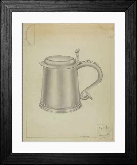 Framed Print : Silver Tankard, c. 1936. Creator: Gordon Sanborn Framed Print : Silver Tankard, c. 1936. Creator: Gordon Sanborn