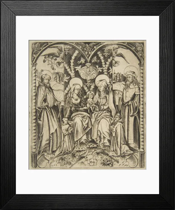 Framed Print : The Holy Family, 15th century. 15th century. Creator: Anon Framed Print : The Holy Family, 15th century. 15th century. Creator: Anon