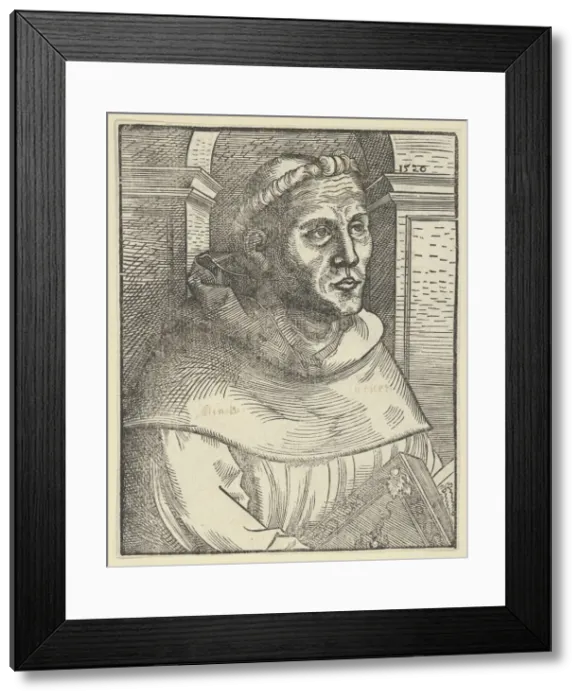 Framed Print : Copy of Luther as an Augustinian Friar, Half Length, 1520. 1520. Creator: Anon Framed Print : Copy of Luther as an Augustinian Friar, Half Length, 1520. 1520. Creator: Anon