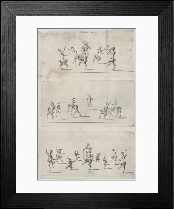 Framed Print : Ballets of Satyrs, 17th century. 17th century. Creator: Anon Framed Print : Ballets of Satyrs, 17th century. 17th century. Creator: Anon