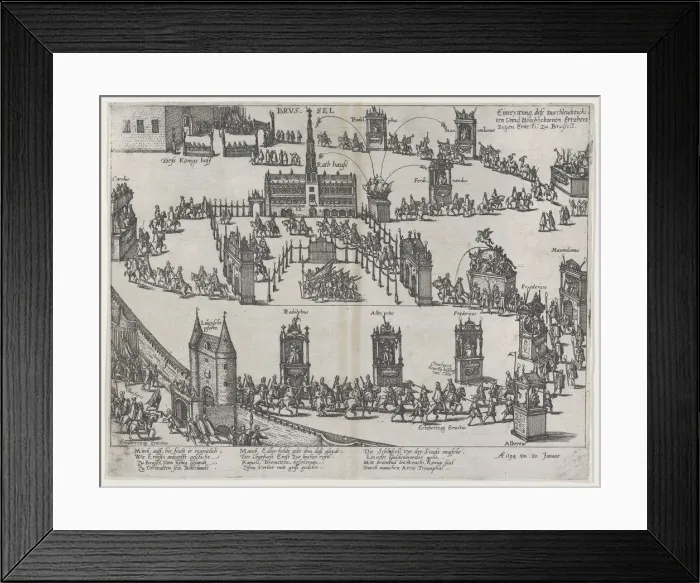 Framed Print : Entrance of the Archduke Ernest to Brussels, January 30, 1594, after 1594. after 1594. Creator: Anon Framed Print : Entrance of the Archduke Ernest to Brussels, January 30, 1594, after 1594. after 1594. Creator: Anon