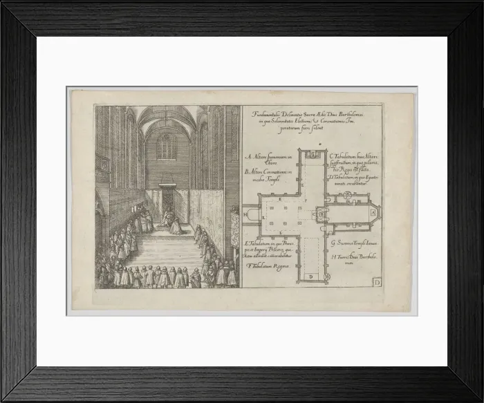 Framed Print : Plate D: Election and Coronation of Emperor Maximilian II, 1612. 1612. Creator: Anon Framed Print : Plate D: Election and Coronation of Emperor Maximilian II, 1612. 1612. Creator: Anon