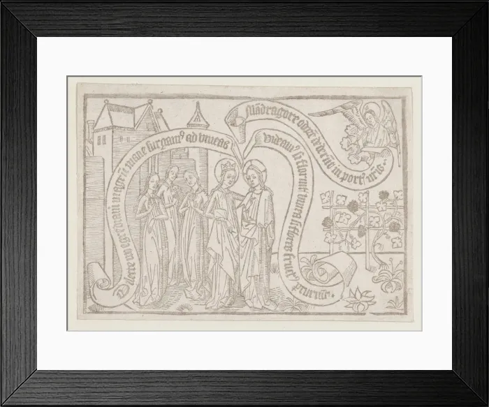 Framed Print : Come My Beloved, Let Us Go Forth Into the Field, illustration from a Canticum Canticor... ca. 1465. Creator: Anon Framed Print : Come My Beloved, Let Us Go Forth Into the Field, illustration from a Canticum Canticor... ca. 1465. Creator: Anon