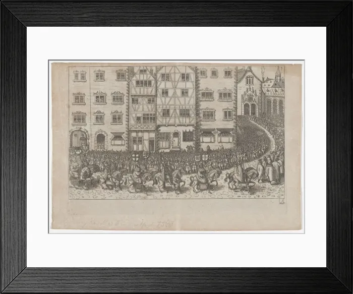 Framed Print : Plate A: Election and Coronation of Emperor Maximilian II, 1612. 1612. Creator: Anon Framed Print : Plate A: Election and Coronation of Emperor Maximilian II, 1612. 1612. Creator: Anon