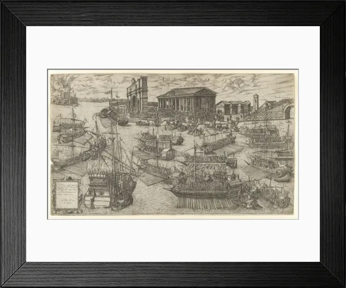 Framed Print : The arrival of Henri III of France at the Lido in Venice in 1574, 1591. Creator: Anon Framed Print : The arrival of Henri III of France at the Lido in Venice in 1574, 1591. Creator: Anon