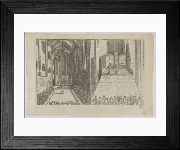 Framed Print : Plate B: Election and Coronation of Emperor Maximilian II, 1612. 1612. Creator: Anon Framed Print : Plate B: Election and Coronation of Emperor Maximilian II, 1612. 1612. Creator: Anon