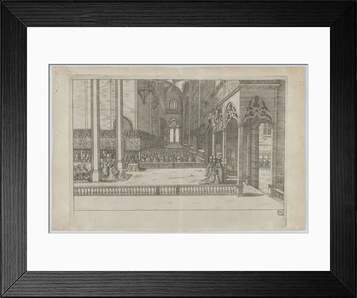 Framed Print : Plate H: Election and Coronation of Emperor Maximilian II, 1612. 1612. Creator: Anon Framed Print : Plate H: Election and Coronation of Emperor Maximilian II, 1612. 1612. Creator: Anon