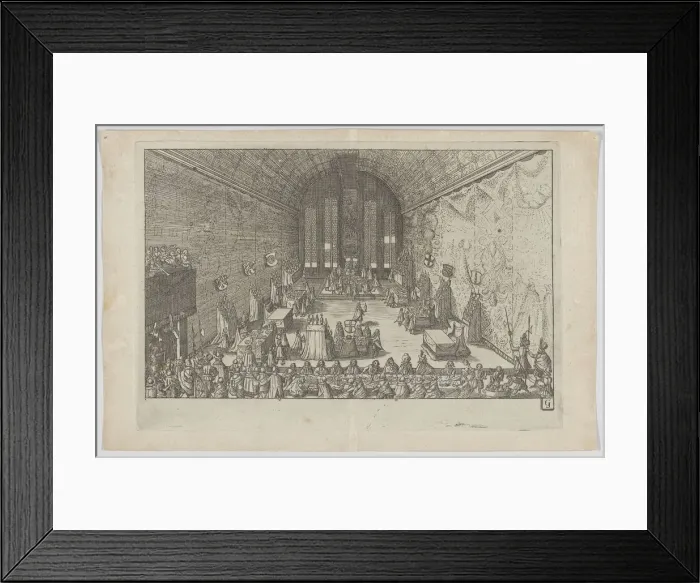 Framed Print : Plate G: Election and Coronation of Emperor Maximilian II, 1612. 1612. Creator: Anon Framed Print : Plate G: Election and Coronation of Emperor Maximilian II, 1612. 1612. Creator: Anon