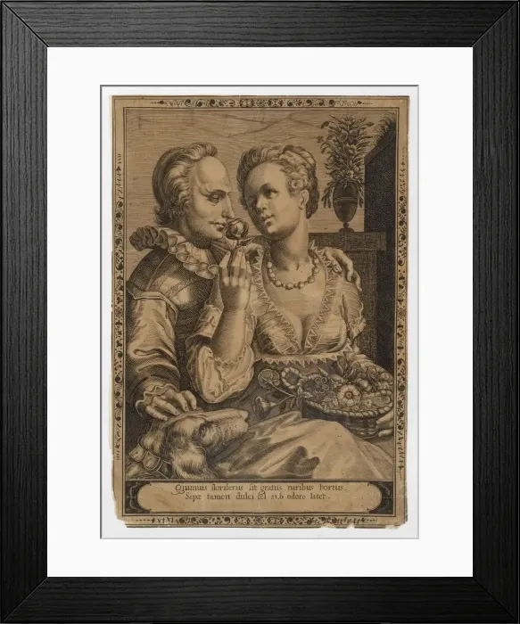Framed Print : Sense of Smell (copy), 16th century. 16th century. Creator: Anon Framed Print : Sense of Smell (copy), 16th century. 16th century. Creator: Anon