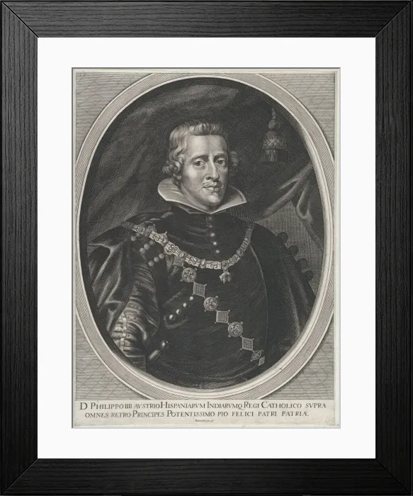 Framed Print : Portrait of Philip IV, ca. 1650-1700. Creator: Anon Framed Print : Portrait of Philip IV, ca. 1650-1700. Creator: Anon