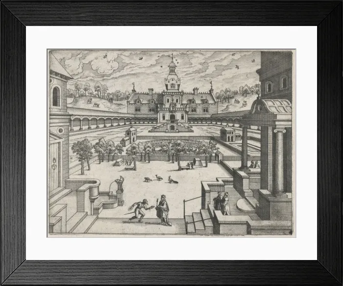 Framed Print : Walled Garden, ca. 1570. ca. 1570. Creators: Anon, Lucas Gassel Framed Print : Walled Garden, ca. 1570. ca. 1570. Creators: Anon, Lucas Gassel
