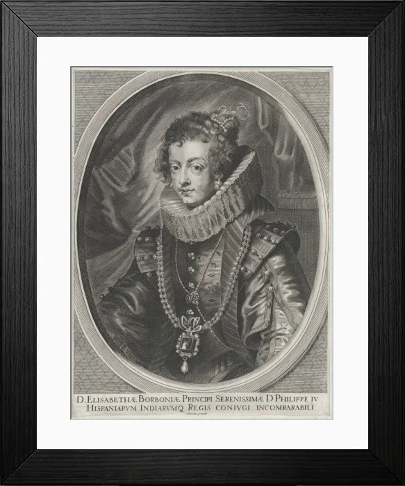 Framed Print : Portrait of Elisabeth of Bourbon, Queen of Spain, ca. 1650-1700. Creator: Anon Framed Print : Portrait of Elisabeth of Bourbon, Queen of Spain, ca. 1650-1700. Creator: Anon