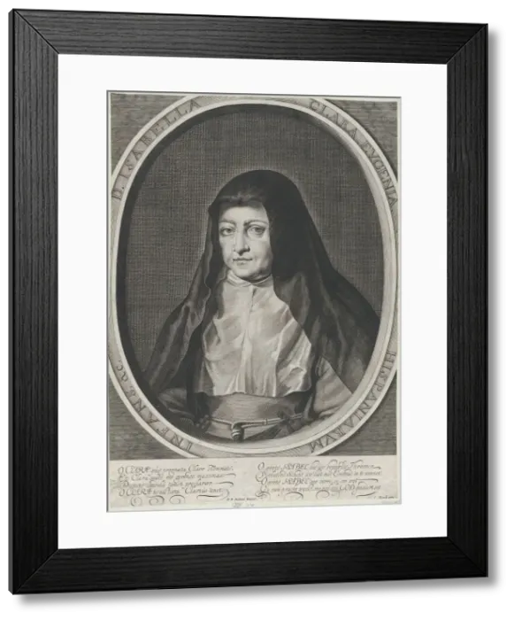Framed Print : Portrait of Archduchess Isabella Clara Eugenia, Spanish Regent of the Low Countries... ca. 1628-56. Creator: Anon Framed Print : Portrait of Archduchess Isabella Clara Eugenia, Spanish Regent of the Low Countries... ca. 1628-56. Creator: Anon