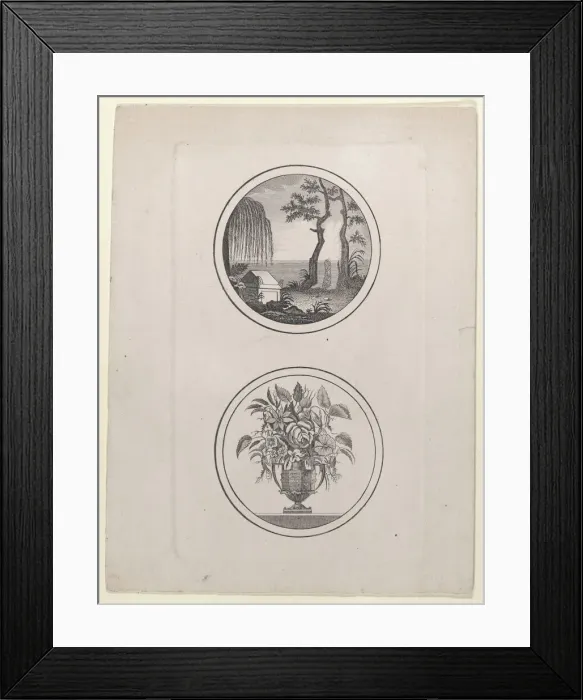 Framed Print : Hidden silhouette of Napoleon visiting his tomb; vase of flowers, 1821-1900. 1821-1900. Creator: Anon Framed Print : Hidden silhouette of Napoleon visiting his tomb; vase of flowers, 1821-1900. 1821-1900. Creator: Anon