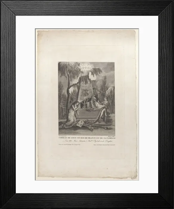 Framed Print : Tomb of Louis XVI and his family, with hidden silhouettes, 1793-1800. 1793-1800. Creator: Anon Framed Print : Tomb of Louis XVI and his family, with hidden silhouettes, 1793-1800. 1793-1800. Creator: Anon