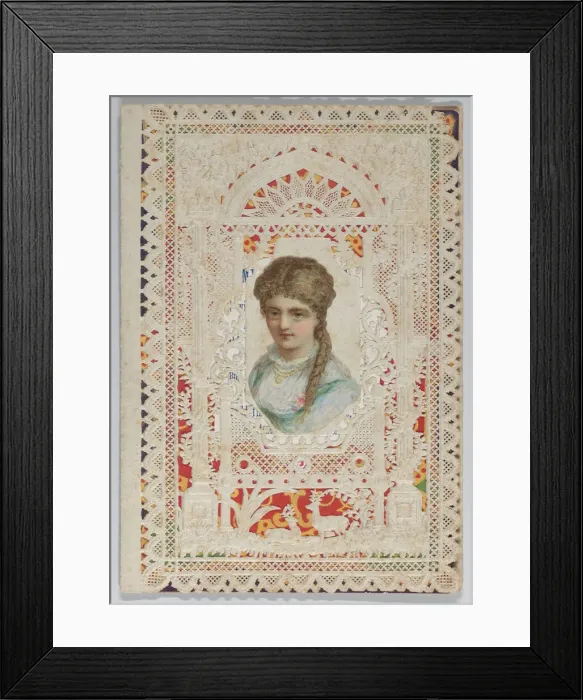 Framed Print : Valentine, ca. 1880. Creator: Anon Framed Print : Valentine, ca. 1880. Creator: Anon