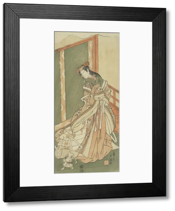 Framed Print : The Third Princess (Onna San no Miya), ca. 1771. Creator: Ippitsusai Buncho Framed Print : The Third Princess (Onna San no Miya), ca. 1771. Creator: Ippitsusai Buncho