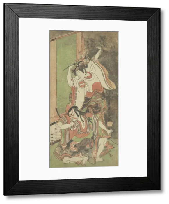 Framed Print : Ichikawa Monnosuke II as a Woman, ca. 1770. Creator: Ippitsusai Buncho Framed Print : Ichikawa Monnosuke II as a Woman, ca. 1770. Creator: Ippitsusai Buncho