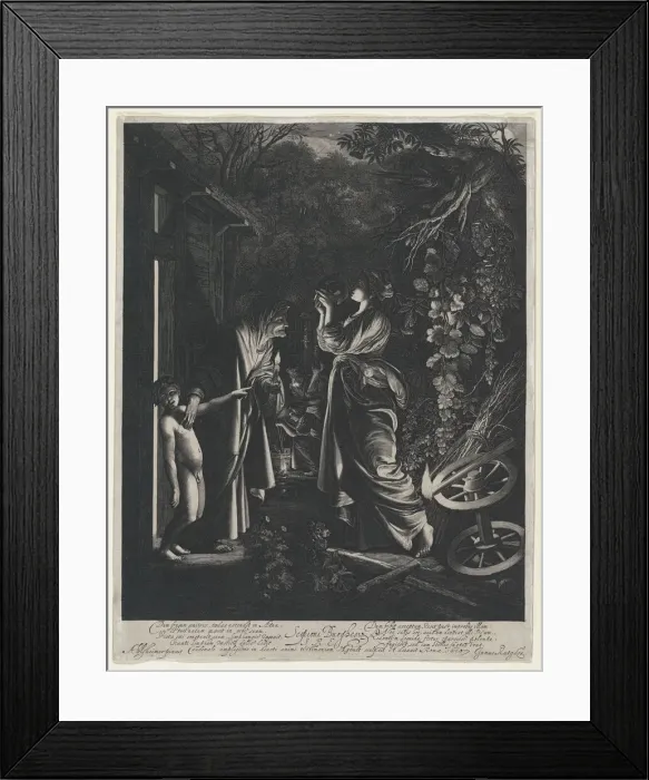 Framed Print : Ceres Seeking Her Daughter (The Mocking of Ceres), 1610. Creator: Hendrik Goudt Framed Print : Ceres Seeking Her Daughter (The Mocking of Ceres), 1610. Creator: Hendrik Goudt