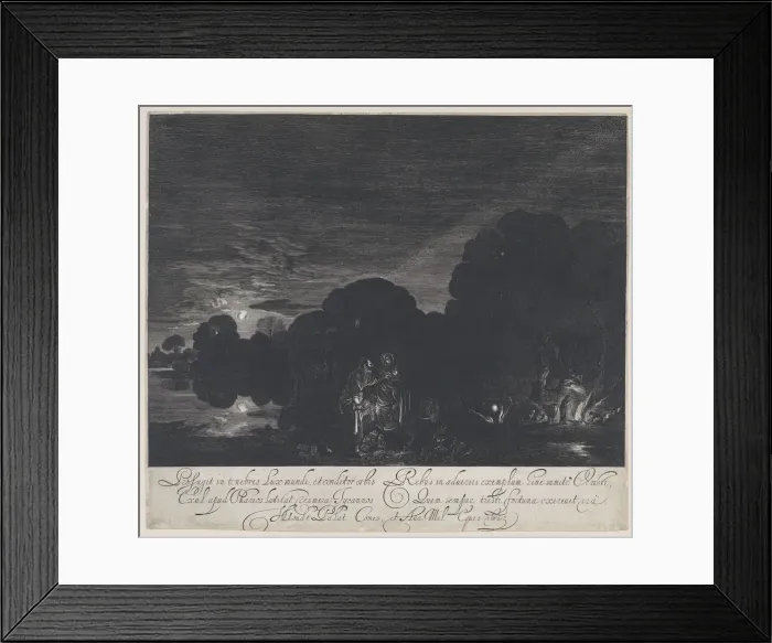 Framed Print : The Flight into Egypt, 1613. Creator: Hendrik Goudt Framed Print : The Flight into Egypt, 1613. Creator: Hendrik Goudt
