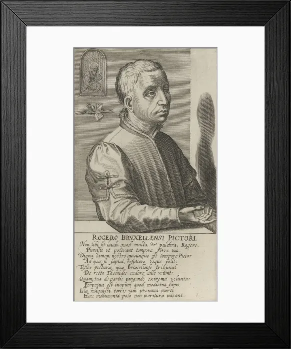 Framed Print : Roger van der Weyden the Younger, from the series Pictorum Aliquot Celebrium ca. 1610 Creator: Hendrick Hondius I Framed Print : Roger van der Weyden the Younger, from the series Pictorum Aliquot Celebrium ca. 1610 Creator: Hendrick Hondius I