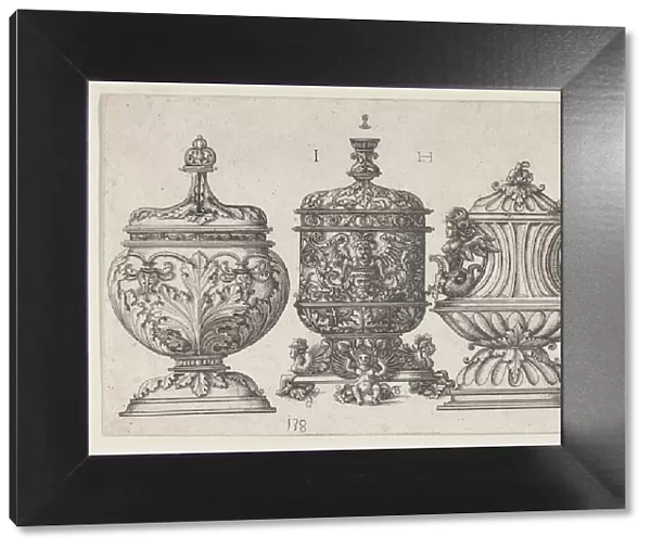 Three Goblets, 1528-1563. Creator: Hieronymus Hopfer