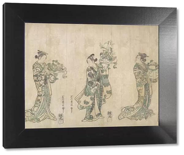 Three Actors, 1750 or 1751. Creator: Ishikawa Toyonobu