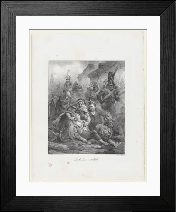 Framed Print : A Mothers Sadness, 1823. Creator: Hippolyte Bellangé Framed Print : A Mothers Sadness, 1823. Creator: Hippolyte Bellangé