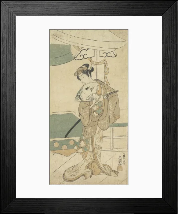 Framed Print : The Actor Ichikawa Uzayemon IX 1724-1785 in a Female Role. Creator: Ippitsusai Buncho Framed Print : The Actor Ichikawa Uzayemon IX 1724-1785 in a Female Role. Creator: Ippitsusai Buncho