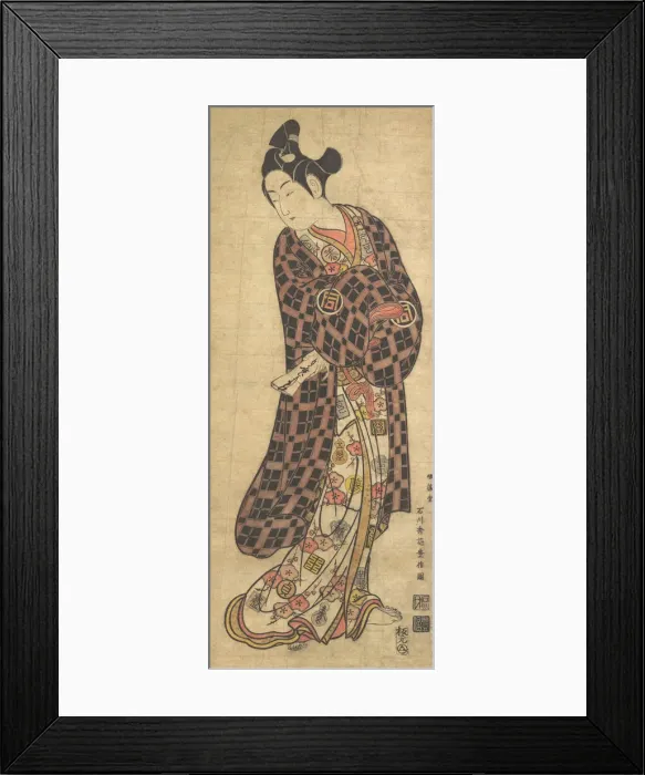 Framed Print : The Actor Sanogawa Ichimatsu I Standing, ca. 1743. Creator: Ishikawa Toyonobu Framed Print : The Actor Sanogawa Ichimatsu I Standing, ca. 1743. Creator: Ishikawa Toyonobu