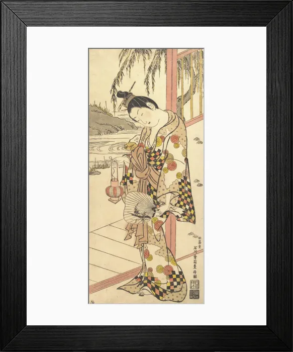 Framed Print : Young Lady in Summer Attire, ca. 1748. ca. 1748. Creator: Ishikawa Toyonobu Framed Print : Young Lady in Summer Attire, ca. 1748. ca. 1748. Creator: Ishikawa Toyonobu