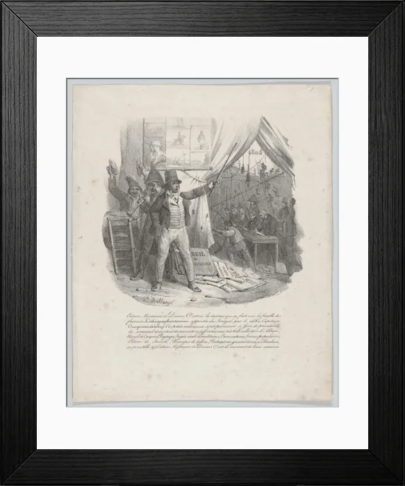Framed Print : The Family of the Lithographautoccini, 1824. Creator: Hippolyte Bellangé Framed Print : The Family of the Lithographautoccini, 1824. Creator: Hippolyte Bellangé