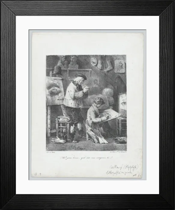 Framed Print : Ah! Young Man! What a record you have undertaken here... !, 1823. Creator: Hippolyte Bellangé Framed Print : Ah! Young Man! What a record you have undertaken here... !, 1823. Creator: Hippolyte Bellangé