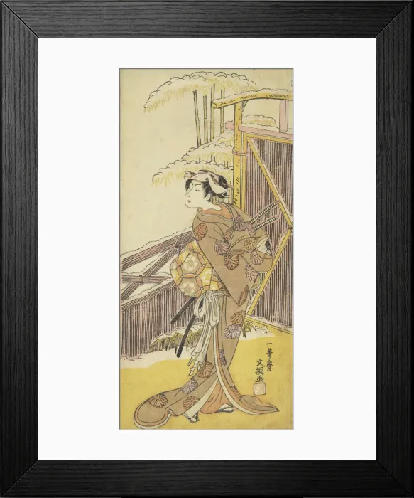 Framed Print : Onoe Kikugoro as Tonase, from Kanadehon Chushingura (Kanadehon Chushingura, Shosei Onoe Ki... 1773. Creator: Ippitsusai Buncho) Framed Print : Onoe Kikugoro as Tonase, from Kanadehon Chushingura (Kanadehon Chushingura, Shosei Onoe Ki... 1773. Creator: Ippitsusai Buncho)