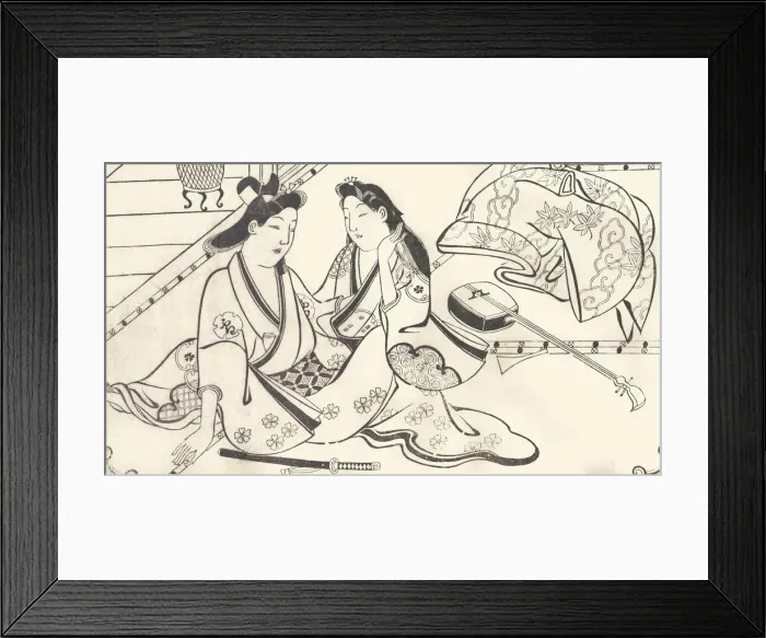 Framed Print : Two Lovers, ca. 1675-80. Creator: Hishikawa Moronobu Framed Print : Two Lovers, ca. 1675-80. Creator: Hishikawa Moronobu