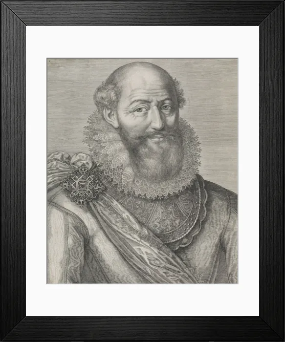 Framed Print : Portrait of Maximilien de Bethune, Duc de Sully, 1612. Creator: Jacob Matham Framed Print : Portrait of Maximilien de Bethune, Duc de Sully, 1612. Creator: Jacob Matham