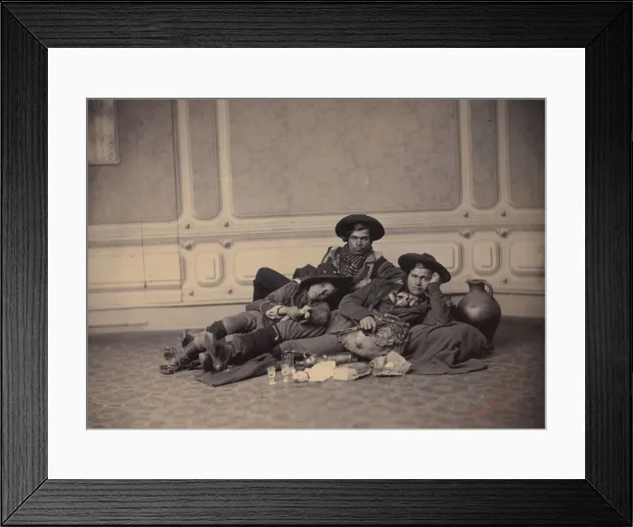 Framed Print : Hirten / Pifferari mit Brotzeit, ca. 1864. Creator: Jacob Wothly Framed Print : Hirten / Pifferari mit Brotzeit, ca. 1864. Creator: Jacob Wothly
