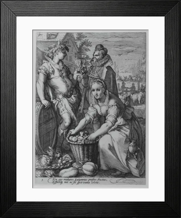 Framed Print : Autumn, from the series The Seasons. n. d. Creator: Jan Saenredam Framed Print : Autumn, from the series The Seasons. n. d. Creator: Jan Saenredam