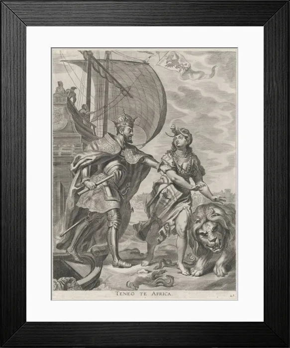 Framed Print : Plate 23: Emperor Charles V, campaign in Africa; from Guillielmus Becanuss Serenissimi P... 1636. Creators: Jacob Neeffs, Johannes Meursius, Willem van der Beke Framed Print : Plate 23: Emperor Charles V, campaign in Africa; from Guillielmus Becanuss Serenissimi P... 1636. Creators: Jacob Neeffs, Johannes Meursius, Willem van der Beke
