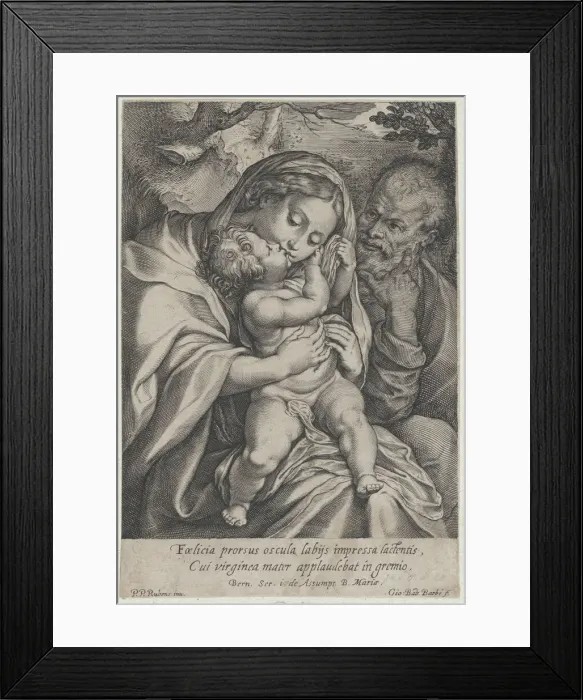 Framed Print : The Holy Family with Saint John the Baptist, ca. 1600-06. Creator: Jean-Baptiste Barbé Framed Print : The Holy Family with Saint John the Baptist, ca. 1600-06. Creator: Jean-Baptiste Barbé