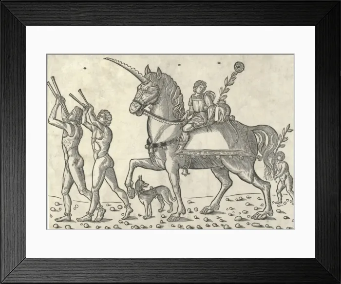 Framed Print : Trumpeters leading Ceasar on horseback, from The Triumphs of Caesar, 1504. Creator: Jacob von Strassburg Framed Print : Trumpeters leading Ceasar on horseback, from The Triumphs of Caesar, 1504. Creator: Jacob von Strassburg