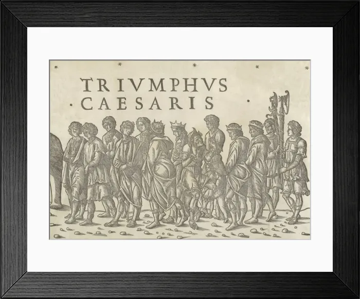 Framed Print : Various figures in procession, from The Triumph of Caesar, 1504. Creator: Jacob von Strassburg