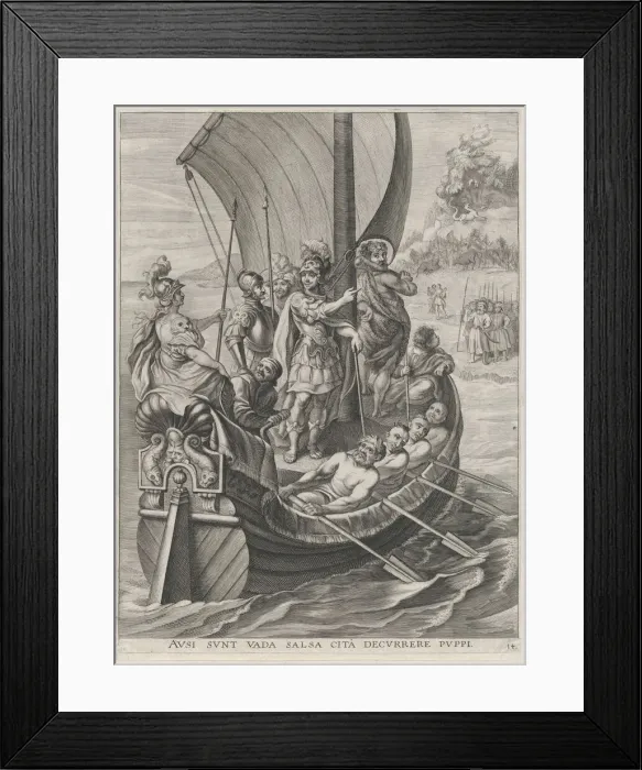 Framed Print : Plate 14: Ferdinand on a voyage with the Argonauts; from Guillielmus Becanuss Serenissim... 1636. Creators: Jacobus van Schoor, Johannes Meursius, Willem van der Beke Framed Print : Plate 14: Ferdinand on a voyage with the Argonauts; from Guillielmus Becanuss Serenissim... 1636. Creators: Jacobus van Schoor, Johannes Meursius, Willem van der Beke
