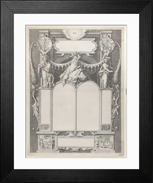 Framed Print : Moses with the Tables of the Law. Creator: Workshop of Jacques de Gheyn II Framed Print : Moses with the Tables of the Law. Creator: Workshop of Jacques de Gheyn II