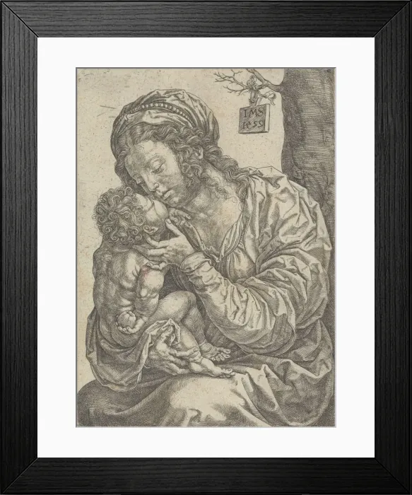 Framed Print : The Virgin and Child Seated at the Foot of a Tree, 1522. Creator: Jan Gossaert Framed Print : The Virgin and Child Seated at the Foot of a Tree, 1522. Creator: Jan Gossaert