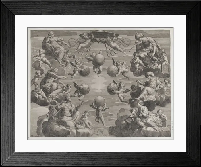Framed Print : Allegory relating to the Medici family, ca. 1610-62. Creator: Johann Friedrich Greuter Framed Print : Allegory relating to the Medici family, ca. 1610-62. Creator: Johann Friedrich Greuter